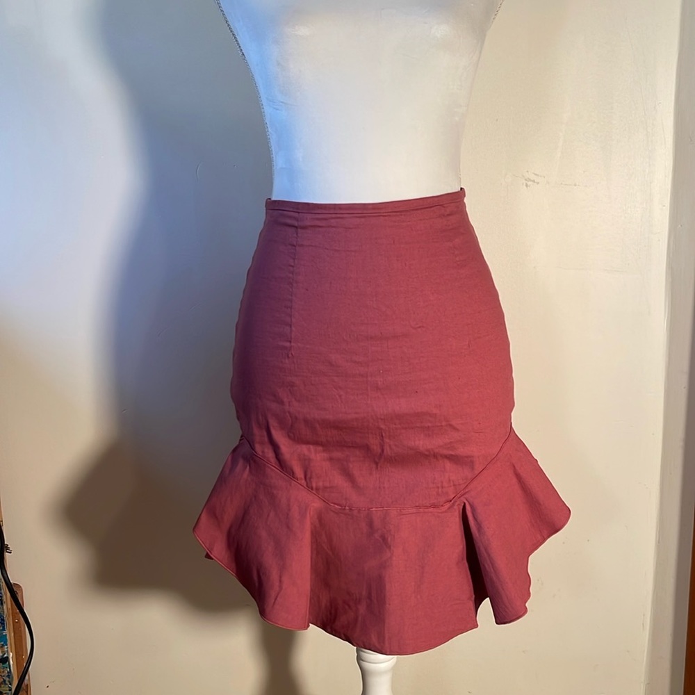 Isabel Marant linen cotton ruffled skirt